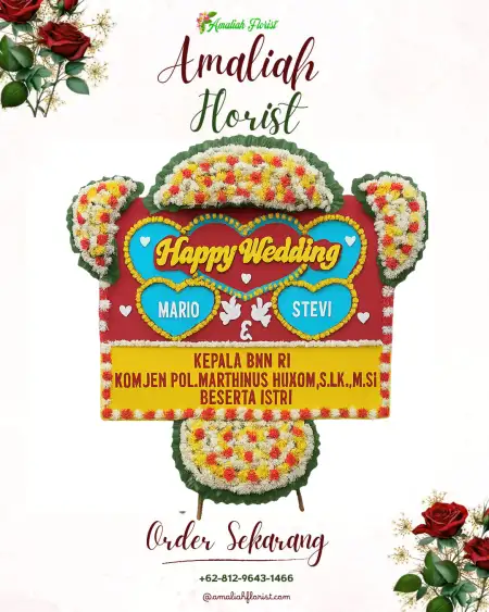 Papan Bunga Pernikahan Kalipang